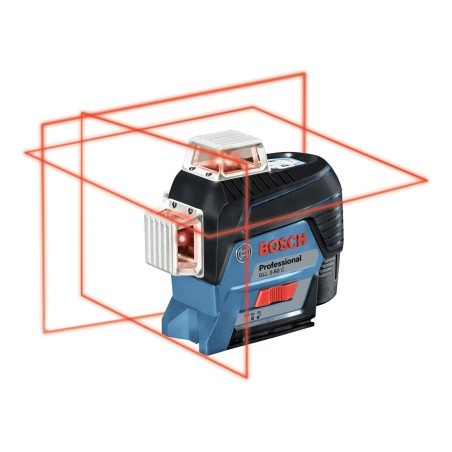 Bosch Li­ni­en­la­ser GLL 3-80 C, mit 1 x 2,0 Ah Li-Ion Akku, Halterung für LR 6/7, L-BOXX - 0601063R05