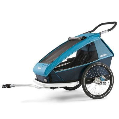 Croozer Kin­der­fahr­rad­an­hän­ger Kid Plus for 2 Ocean blue - blau