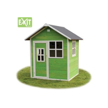 EXIT Maison cabane de jardin enfant Loft 100, bois, verte