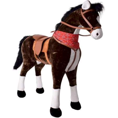 Cheval d'équitation en peluche Chocolate, taille env. 105cm