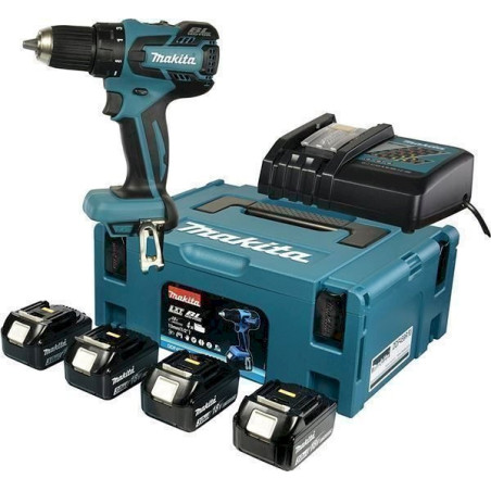 Makita DDF459RF4J Per­ceuse-vis­seuse sans fil 18 V/3 Ah Avec 4 Batteries et Chargeur en coffret Makpac