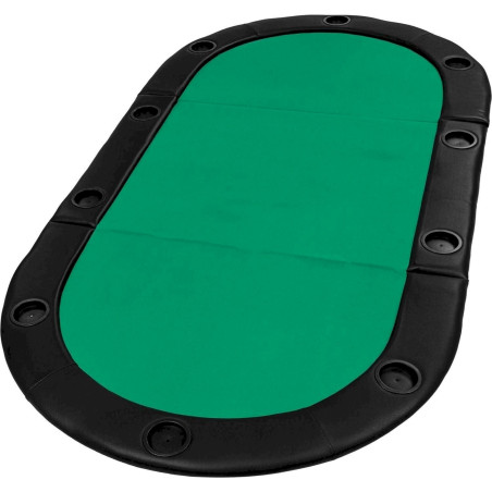 GamesPlanet pad pliable deluxe de Poker avec sac, 208x106x3cm vert