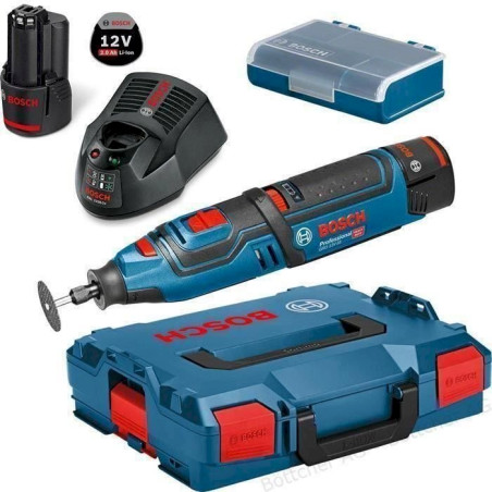 Bosch Mul­ti­funk­ti­ons­werk­zeug GRO 12V-35, Akku, 12V / 2,0Ah, mit 2 Akkus und Koffer