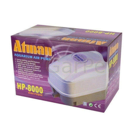 Atman 1607 HP-8000 Luft Membran Sauerstoff Pumpe Teich Belüfter Koi Kompressor Eisfreihalter Filter