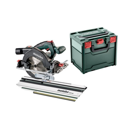 Set Metabo scie circulaire portative sans fil KS 18 LTX 57 avec rail de coupe transversale