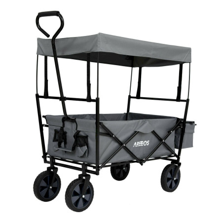 AREBOS Chariot à Main de toit pliable Chariot d'équipement Gris