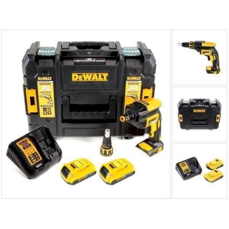 DeWalt DCF 620 D2 18 V Brushless Tro­cken­bau­schrau­ber im TSTAK II + 2x DCB 183 2,0 Ah Akku + DCB 115 XR Ladegerät