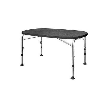 Westfield Superb Table Gris, L 132 x B 90 cm, hauteur réglable, table pliante, table de camping, table de balcon