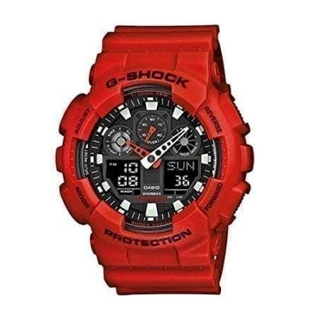 Casio G-Shock Ana/Digi Herren Uhr Rot GA-100B-4AER