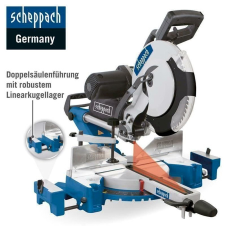 Scheppach HM120L Scie à onglet radiale, 230 V, 50 Hz, 2000 W