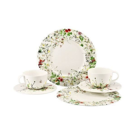 Rosenthal - Brillance Fleurs Sauvages Geschirr-Set 6-teilig mit Fahne