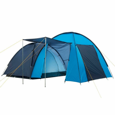 CampFeuer 1025_2 Igluzelt 4 Personen Camping Zelt 2Dome blau Kuppelzelt Familienzelt