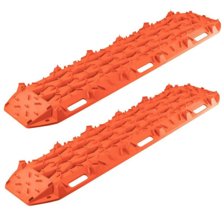 Rockfoxx Berge Boards Sandbleche Offroad Anfahrhilfen 3,5 Tonnen Paar orange