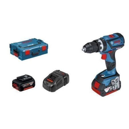 Bosch Ak­ku-Schlag­bohr­schrau­ber GSB 18V-60 C, 18V / 5,0Ah, mit 2 Akkus und Koffer - 06019G2100