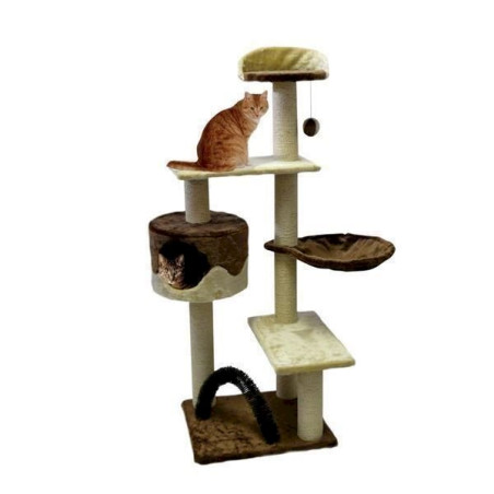 Silvio Design Tour Arbre à chat griffoir, arbre à étages Boy, beige -marron