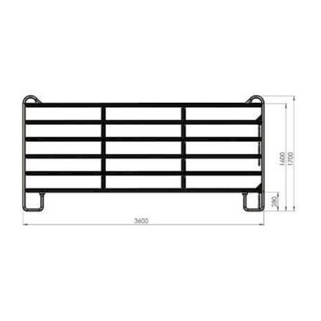 Weidepanel Panel Panels Paddock Pferdebox Zaunelement 442593 3,6m