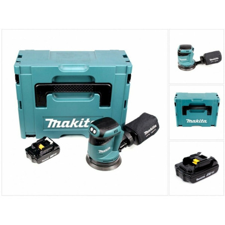 Makita DBO 180 Y1J 18 V Akku Exzenterschleifer + 1x Akku 1,5Ah + Makpac - ohne Ladegerät