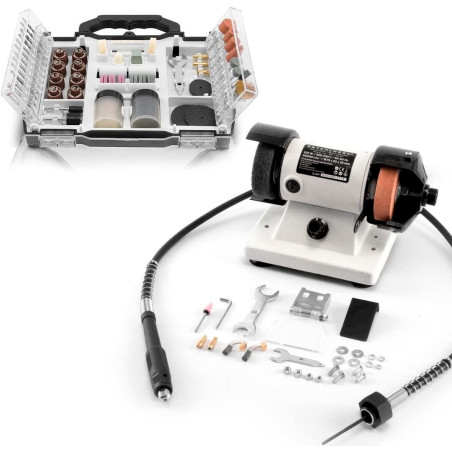 STAHLWERK BG-120 ST Schleifmaschine / Doppelschleifer 120 Watt 3 in 1 Kombigerät