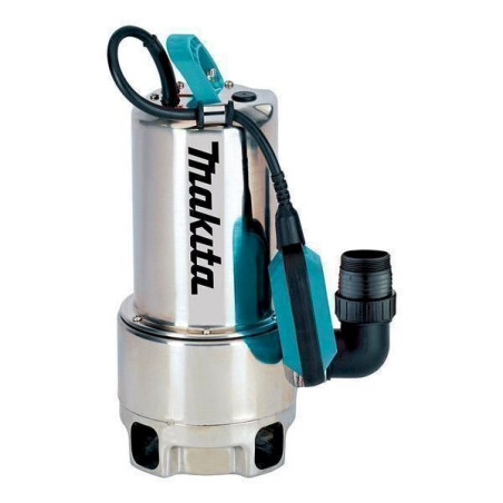 Makita PF1110 elektrische Tauchpumpe, Schmutzwasser bis 35 mm Partikelgröße, Edelstahl, 1100 W