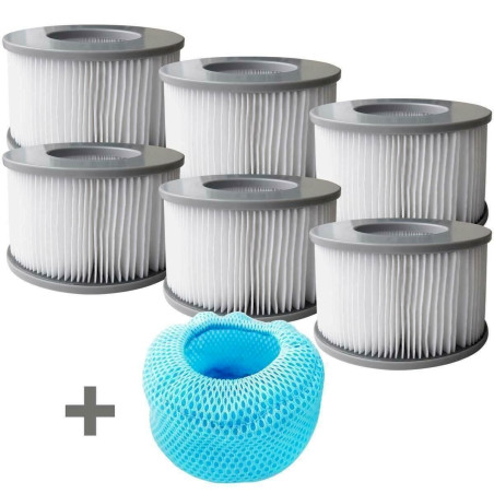 MSpa Whirlpool Filter 6er Set inkl. Netzabdeckung