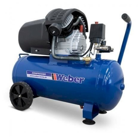 Weber 50L Doppelzylinder Kompressor Druckluftkompressor Kolben 10 Bar