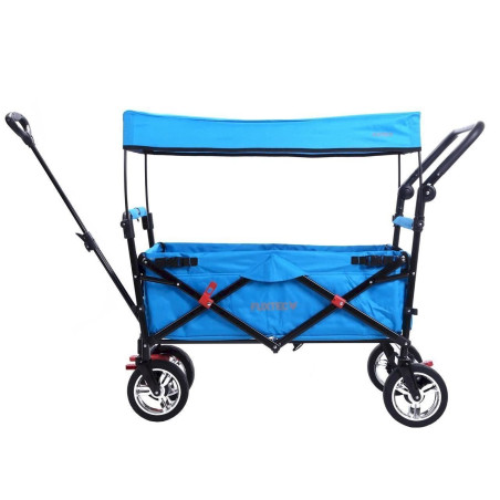 FX-CT700 Chariot de Jardin Pliable pour Enfants, Transport, Plage, Ville, Forêt, à Tirer ou à Pousser, Capacité De Charge 75