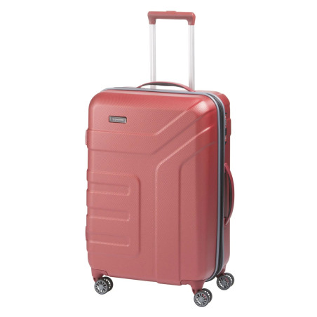 Travelite Vector 4-Rol­len-Trol­ley M 70 cm er­wei­ter­bar - koralle