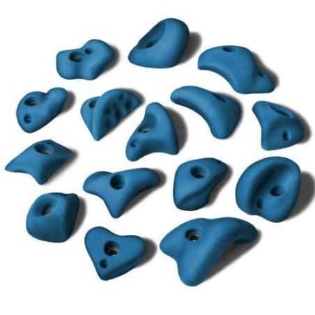 ALPIDEX 15 M / L Klettergriffe im Set Henkel Tritte Klettersteine Kletterwand BALANCE BLUE