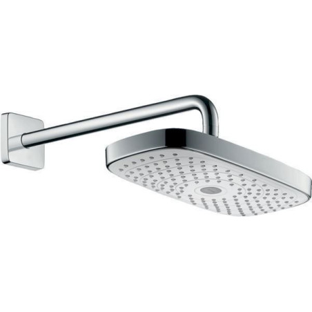 Hansgrohe Raindance Select E 300 2jet Douche de tête avec bras de douche 390 mm Blanc/Chrome 27385400