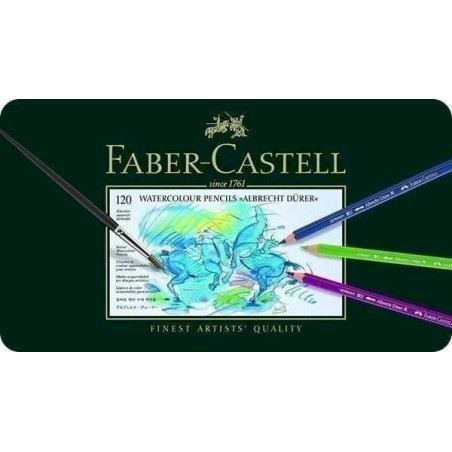 Faber-Castell 117511 Crayons de couleur Albrecht Dürer boîte métal de 120