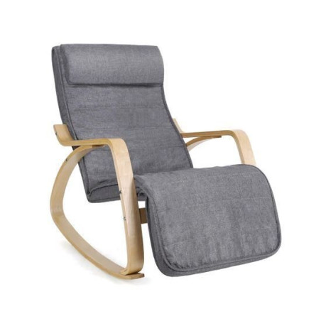 Fauteuil à bascule gris LYY11G