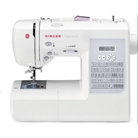 Singer Patchwork 7285 Q mit An­schie­be­tisch und stabile Kof­fer­hau­be