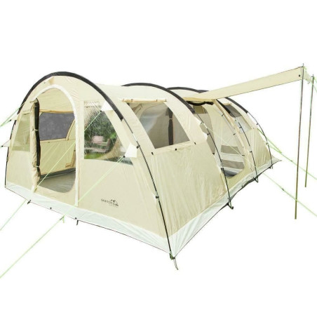 Skandika Gotland 6 - Tente familiale Tunnel - 6 Personnes - 540 x 450 cm (Beige)