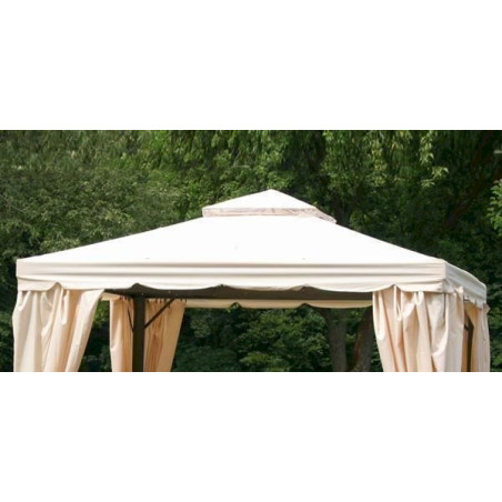 Siena Garden 587959 Dubai Toit pour Pavillon de Jardin Polyester Nature 3 x 3 m