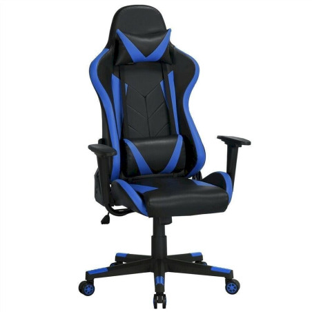 Yaheetech 611007 Gaming Stuhl Black/Schwarz Racing Bürostuhl Schreibtischstehl Drehstuhl Sportsitz Chefsessel