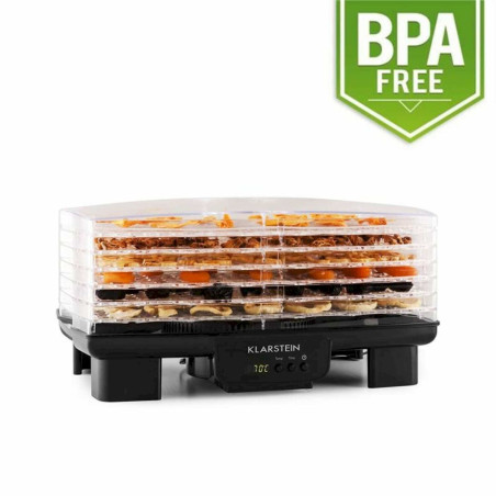 Klarstein Bananarama Dörrautomat schwarz 550W Trockner Dehydrator 6 Etagen