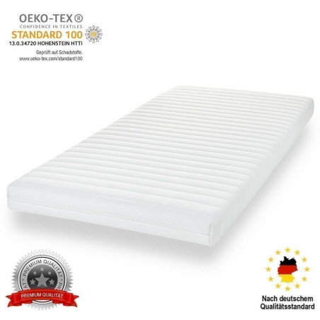 Sur-matelas (topper) orthopédique à 7 Zones en mousse à froid, dureté H2 & H3, h10cm, 120 x 200 cm