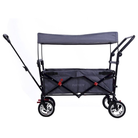 FX-CT700 Chariot de Jardin Pliable pour Enfants, Transport, Plage, Ville, Forêt, à Tirer ou à Pousser, Capacité De Charge 75