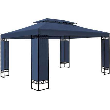 Deuba 881116 Pavillon Stoff 3x4 blau Festzelt Partyzelt Dachbespannung Pavillion Elda 12m