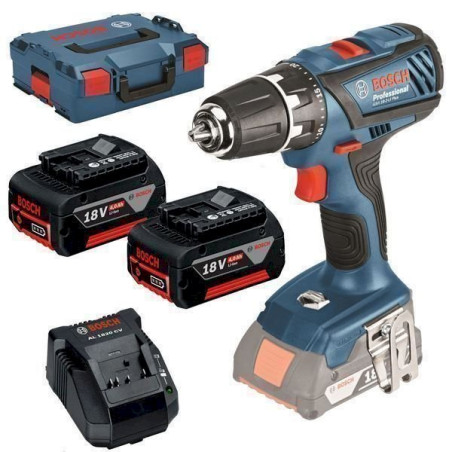 BOSCH Ak­ku-Bohr­schrau­ber GSR 18-2-Li Plus + 2 Akkus 4,0 Ah + Ladegerät + L-Boxx - 0615990HH5