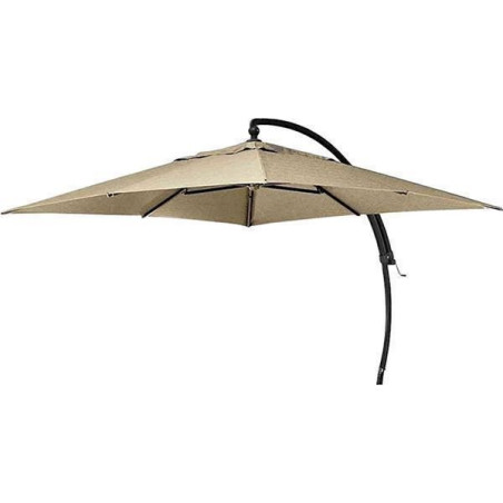 Sun Garden Easy Plus, parasol déporté 100% polypropylène B054, aluminiumges, 320 x 320 cm, marron/anthracite/Taupe