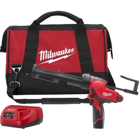 Milwaukee M12 PCG/310C-201B Pistolet à colle + batterie 2.0 Ah + chargeur