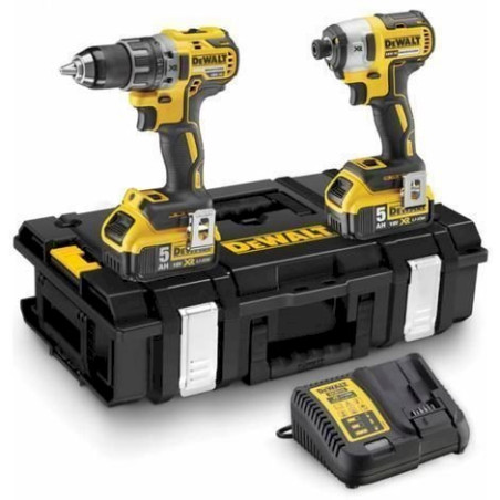 DeWalt DCK266P2 Perceuse visseuse à percussion (DCD796) & Visseuse à chocs (DCF887) à batteries 18V Li-Ion combiset (2x