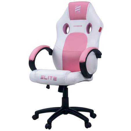 ELITE Gaming-Stuhl EXODUS 45-55cm Sitzhöhe weiß/pink