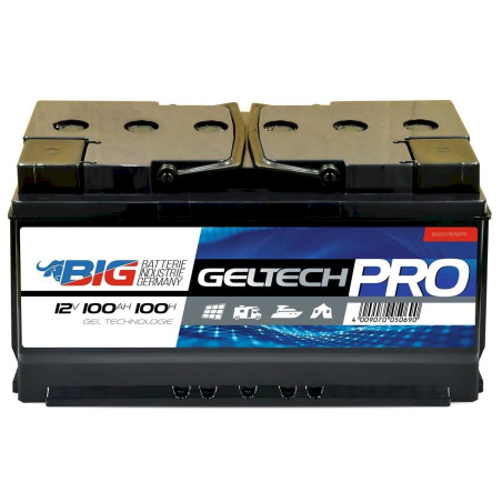 BIG GELTECH PRO GEL 12V 100Ah C100 Camping Solar-Akku Wohnmobil Boot Batterie