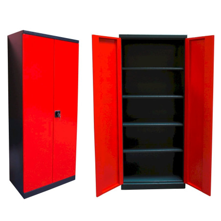 DEMA Schrank "XL-T" anthrazit, rot 192x78x58 cm