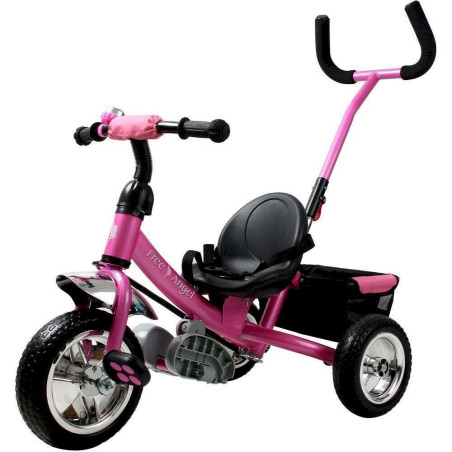 Deuba 102528 Kinder Dreirad Pink Lenkstange Kinderdreirad Fahrrad Kleinkinder Schieber Farbwahl