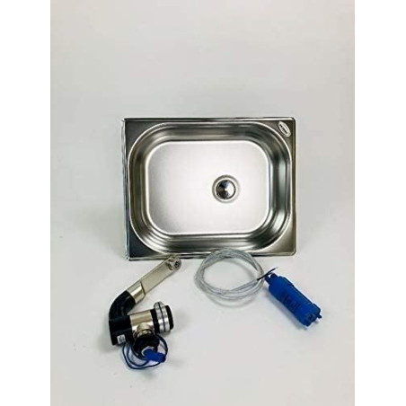 Évier en Acier Inox 325x265x100 MM Camping Lavabo + Robinet + Pompe