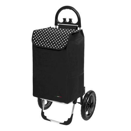 Chariot de courses Kiley XXL noir avec de grandes roues 78 L