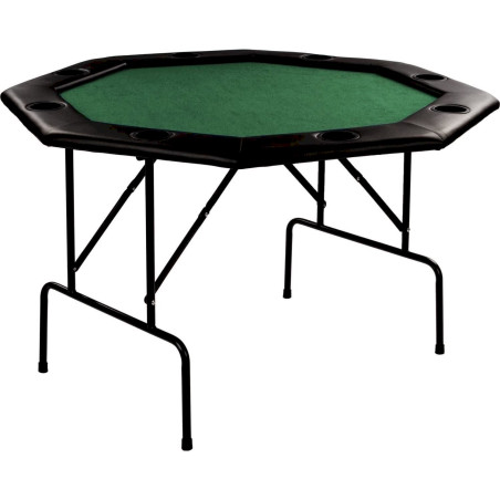 GamesPlanet faltbarer Pokertisch, 122x122x76cm schwarz/grün